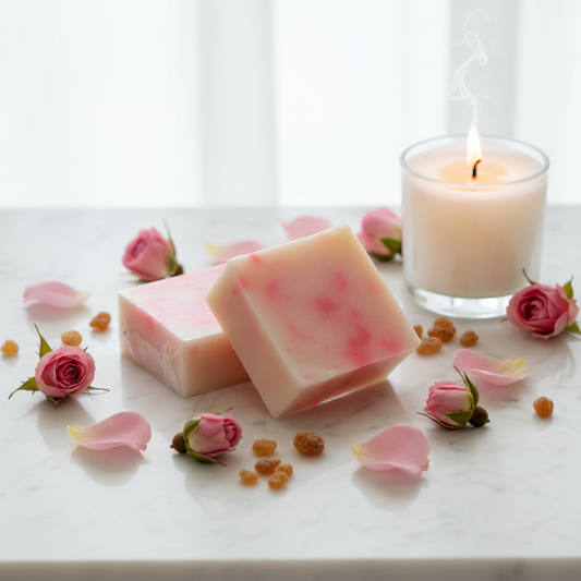 Frankly Rose Soap on marble