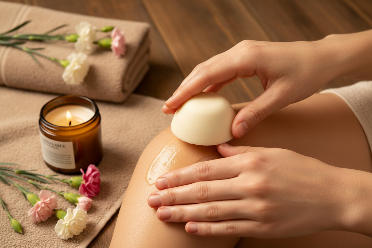 Massage bar being used in gentle massage