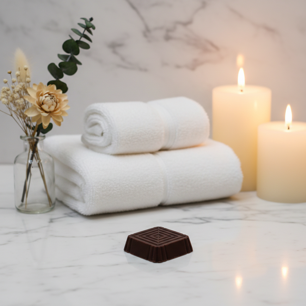 Massage bar on marble countertop