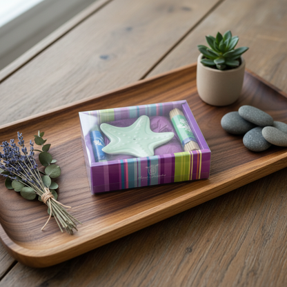 Ocean Jasmine Incense Kit on wood