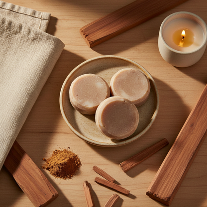 Sandalwood Soap with natural sandalwood elements