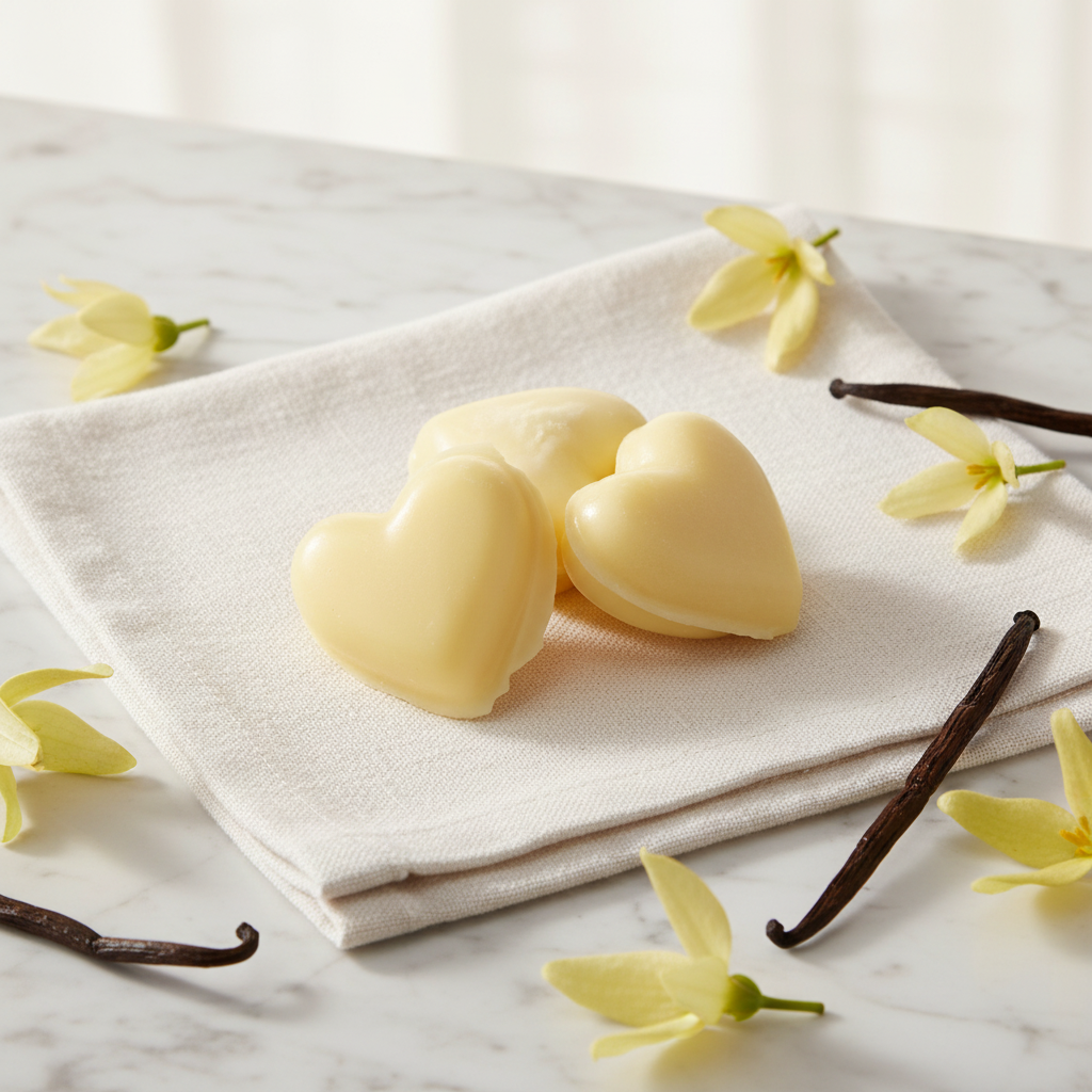 Satin Nights Bath Melts on marble countertop