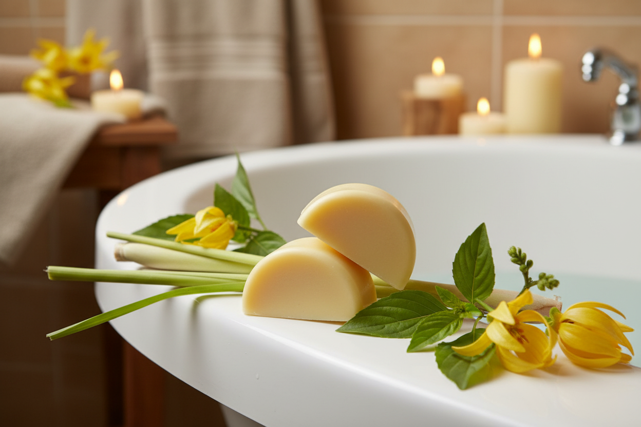 Soft Touch Bath Melt half-cylinder bathtub lifestyle