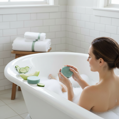 Summer Fresh Soap in elegant bath scene